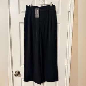 Women's Black Wide-Leg Trousers